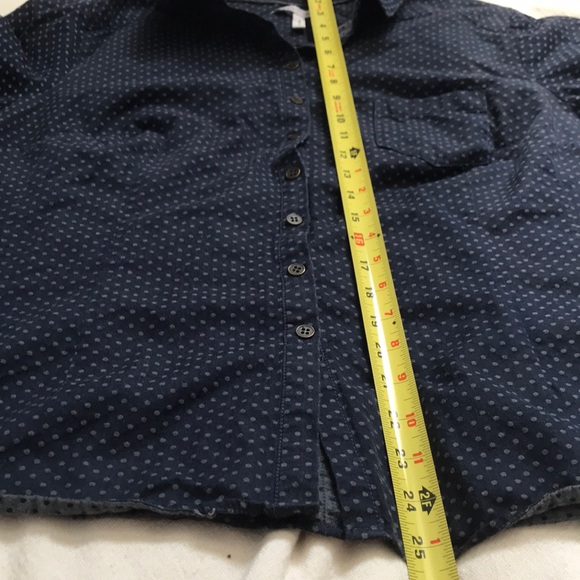 Curvy Cut Denim Polka Dot Button Down Shirt US 14 - Picture 8 of 11